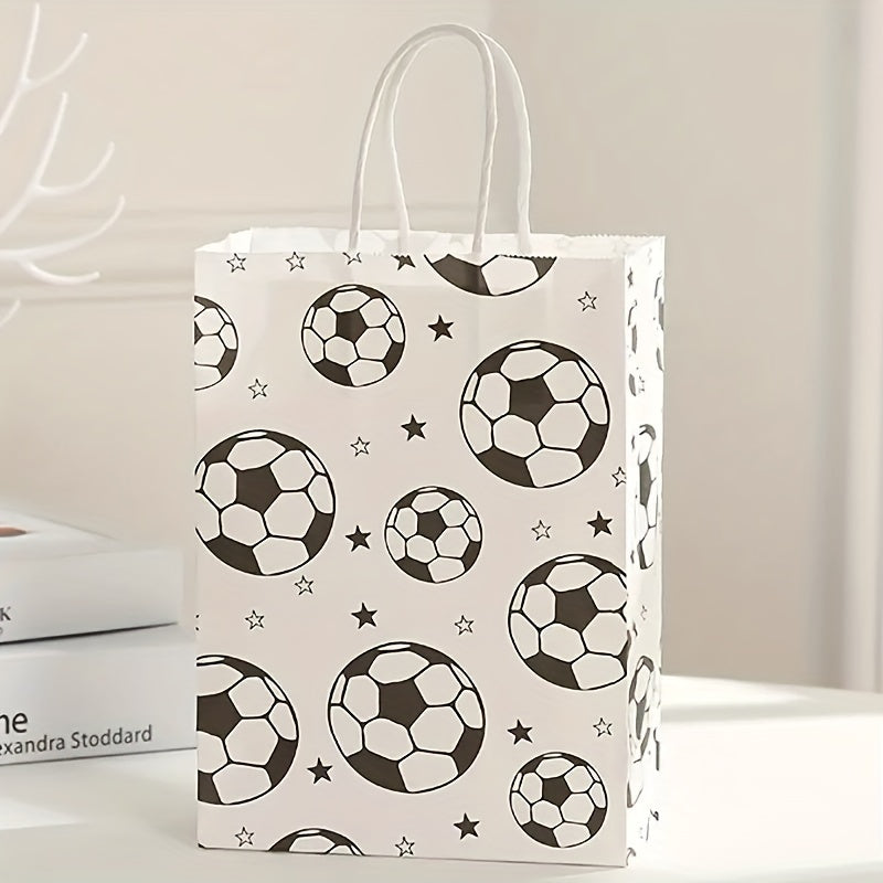 6pcs Football Party Paper Gift Bags Sports Party Decoration Supplies
