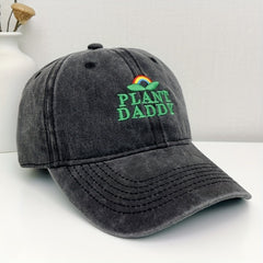 Rainbow Embroidery Unisex Baseball Cap Washed Distressed Dad Hat Adjustable Golf