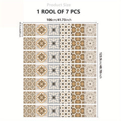 Bohemian Style Pattern Staircase Sticker Self-adhesive Waterproof