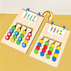 BEYTOON Shape Matching Wooden Toy Dual Sided Board Game for Youngsters 3
