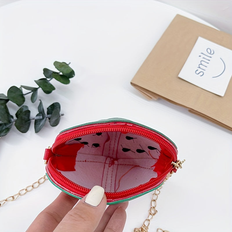 Girls Cartoon Strawberry Shaped Bag Messenger Mini Coin Purse Decorative