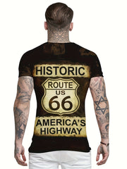 3D Print T shirt Men's Casual Street Style Stretch Tee Shirt