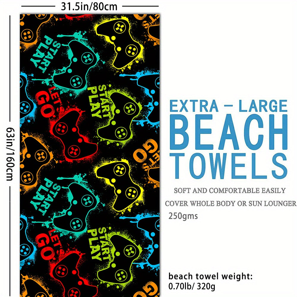 Game Handle Beach Towel for Pool Party