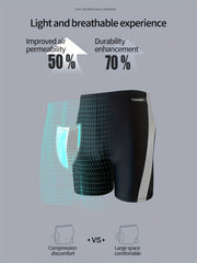 Men's Block Swim Trunks for Racing and Training