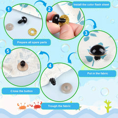 30mm Glitter Safety Eyes Plastic with Washers for Stuffed Animal Crochet Doll