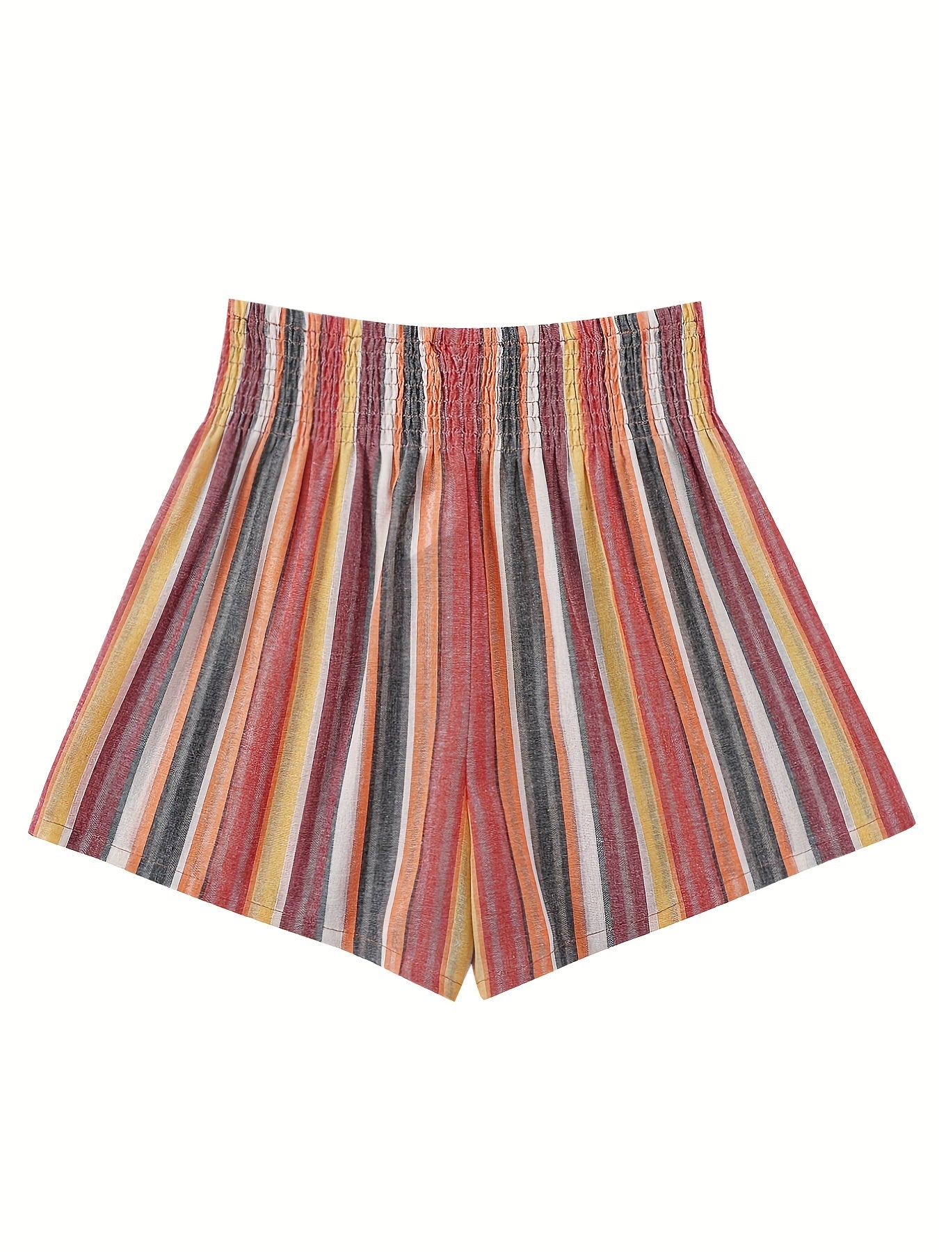 Striped Summer Shorts Casual Women's Clothing