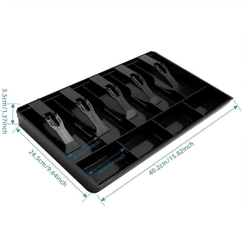Cash Register Drawer Insert Tray 5 Bill 4 Coin Compartments