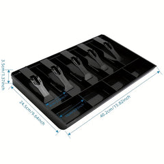 Cash Register Drawer Insert Tray 5 Bill 4 Coin Compartments