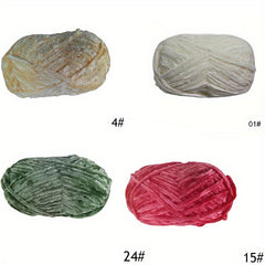 4pcs Christmas Chenille Yarns Hand Knitting 100 Polyester Material Yarn Ball
