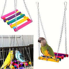 13pcs Bird Parakeet Toys Swing Hanging Chewing Toy Hammock Climbing Ladder