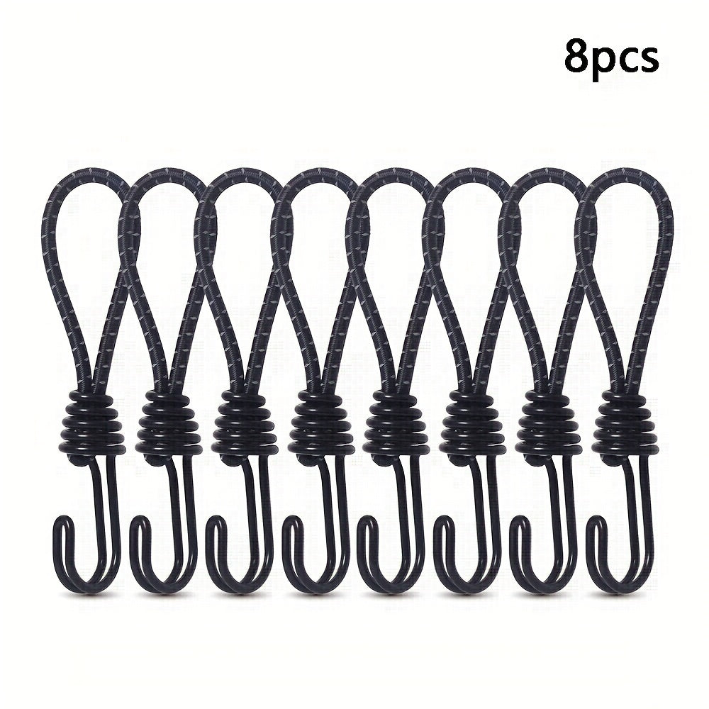 8pcs Camping Tent Elastic Rope Hook Bundle Canopy Accessories
