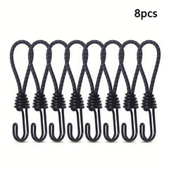8pcs Camping Tent Elastic Rope Hook Bundle Canopy Accessories