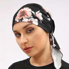 Flower Print Head Scarf Turban Cap Bandana Chemo Hats