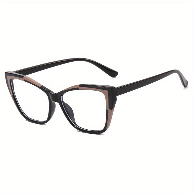 Clear Lens Cat Eye Glasses TR90 Frame Anti Blue Light for Computer Phone