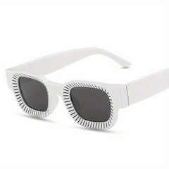 Men's Retro Rectangle Sunglasses Vintage Eyewear