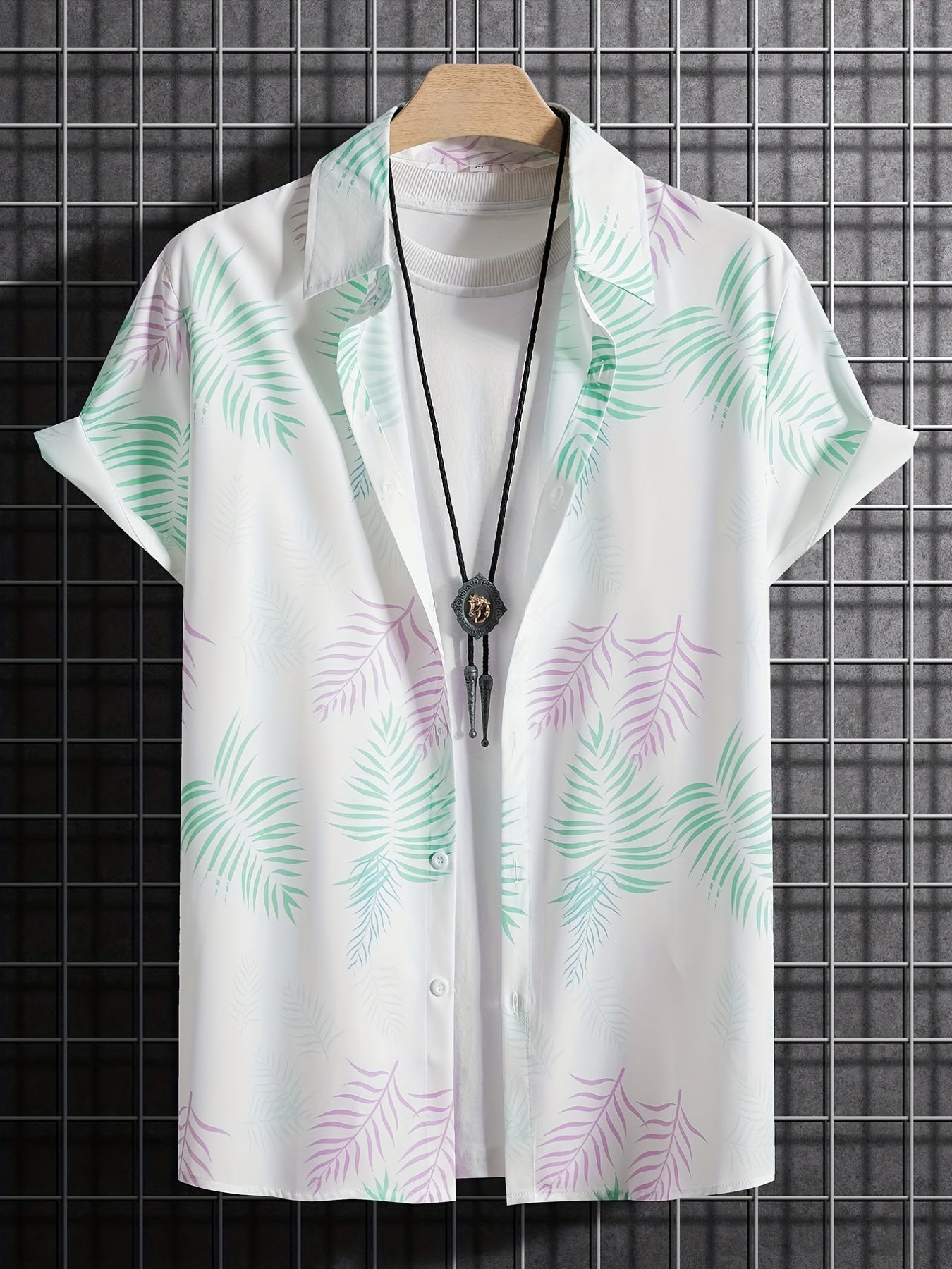 Tropical Leaf Hawaiian Shirt - Summer Vacation Resort