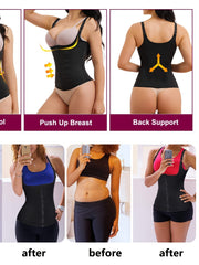 Sleeveless Zipper Sports Fitness Waist Tightener Women's Clothing