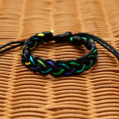 1 Pc Hand Braided Baseball Bracelet Unisex Style Adjustable Men Women