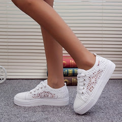 Women's Mesh Sneakers Casual Lace Up Outdoor Shoes Lightweight Walking Shoes