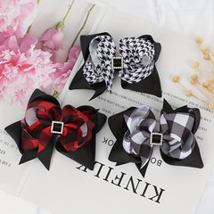Plaid Bow Hair Clip for Girls