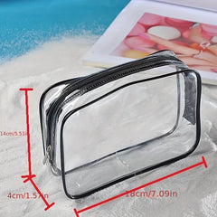 Transparent Makeup Zipper Bag Lightweight Versatile Storage Bag