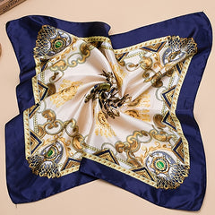 6inches Faux Silk Satin Square Scarf Breathable Silk Scarf