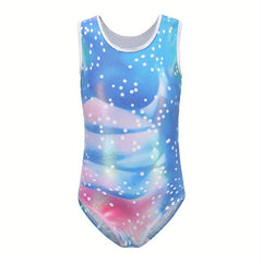 Tie Dye Ballet Leotard Romper Stretchy Breathable Dance Performance Gift