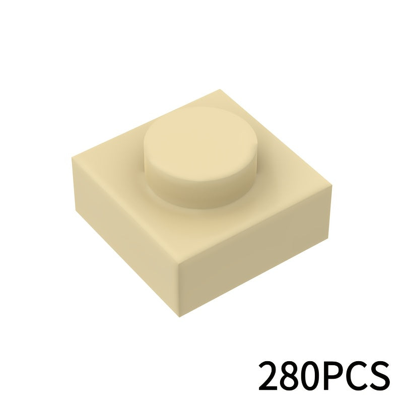 280pcs MOC 3024 Brick 1x1 Building Blocks DIY Garden Construction Square Red