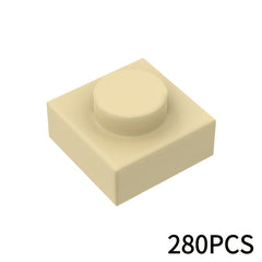 280pcs MOC 3024 Brick 1x1 Building Blocks DIY Garden Construction Square Red