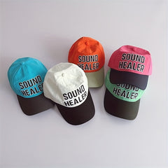 Kids' Letter Embroidery Peaked Hat, Quick Drying