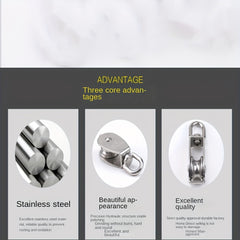 304 Stainless Steel Pulley Fish Net Marine Traction Lifting Single Pulley
