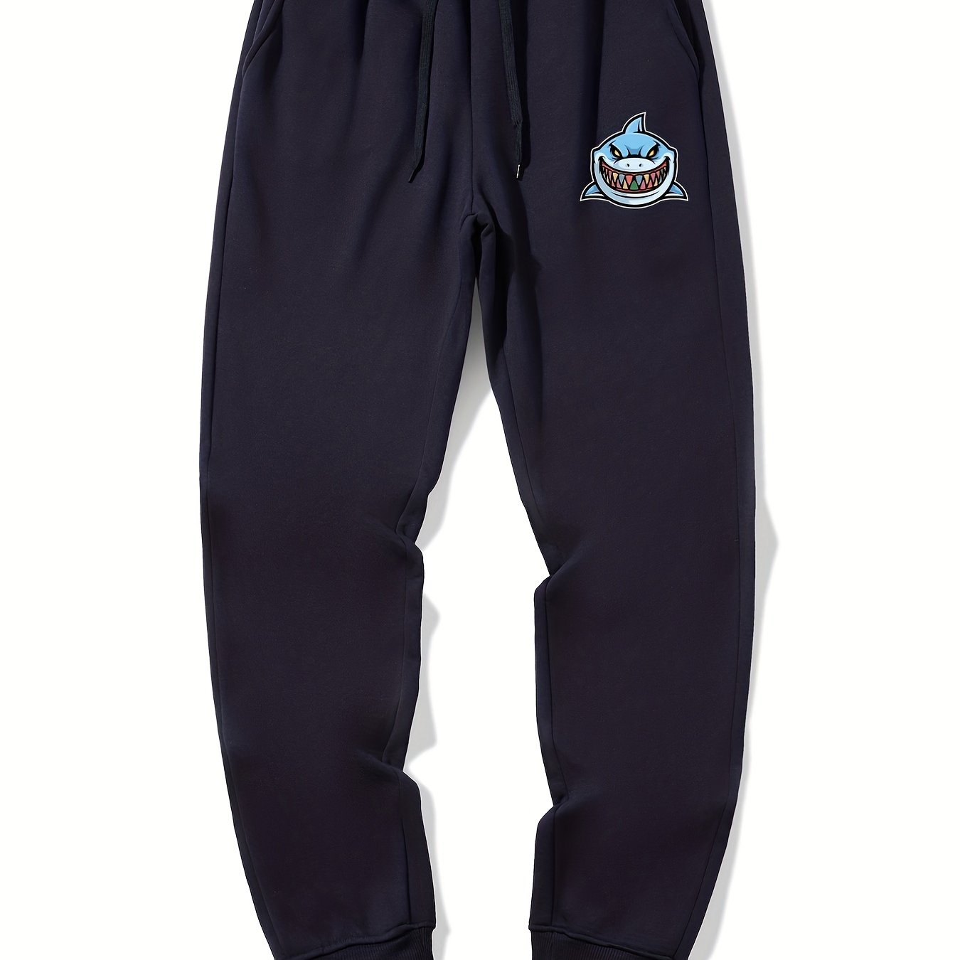 Shark Pattern Stretch Joggers Men's Sweatpants