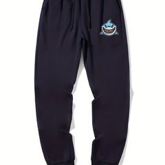 Shark Pattern Stretch Joggers Men's Sweatpants
