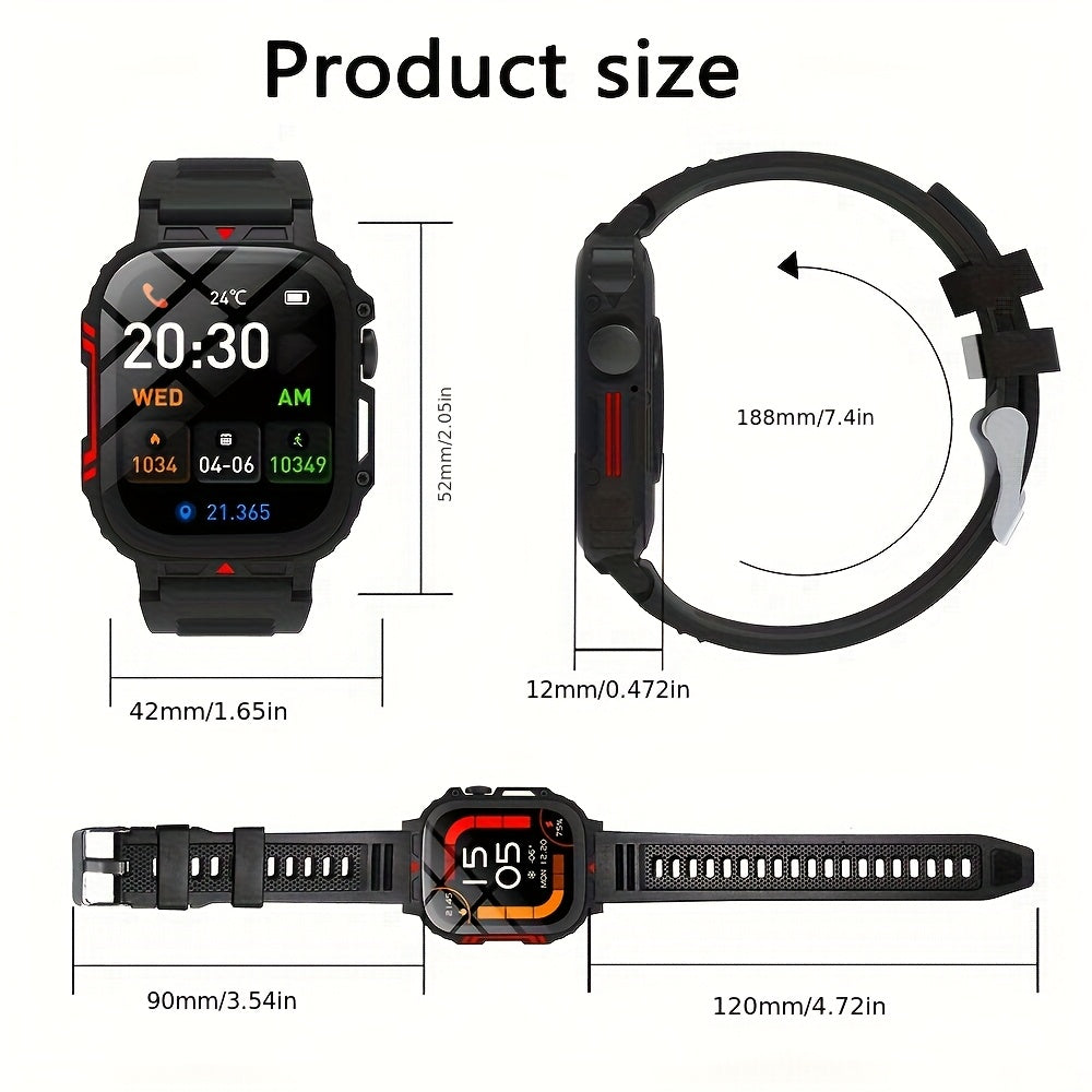 ZACHARYER Unisex Sport Smart Watch Wireless Call Music Control Pedometer