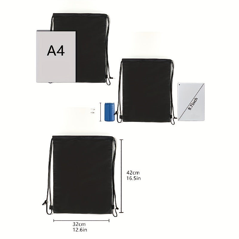 Kids Outdoor Drawstring Backpack Basketball Storage Bag
