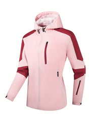 Women's Sports Hooded Zip Jacket with Pockets