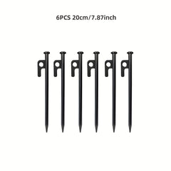 6pcs Heavy Duty Tent Stakes Steel Ground Nails for Camping