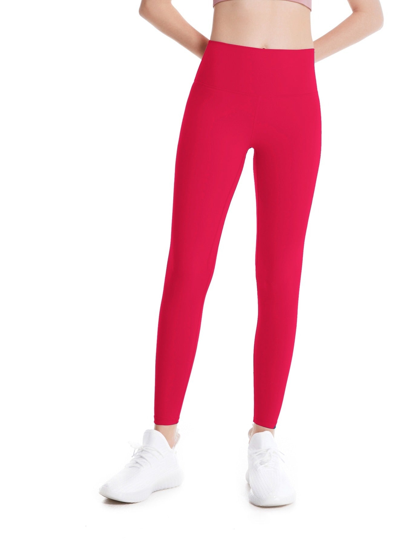 High Waist Solid Skinny Yoga Pants Cropped Leggings