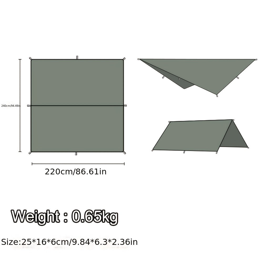 Waterproof Tent Canopy UV Cut Tarp Awning Sun Shelter 220cm