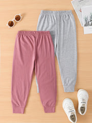 Toddler Girl's 3pcs Basic Joggers Sweatpants
