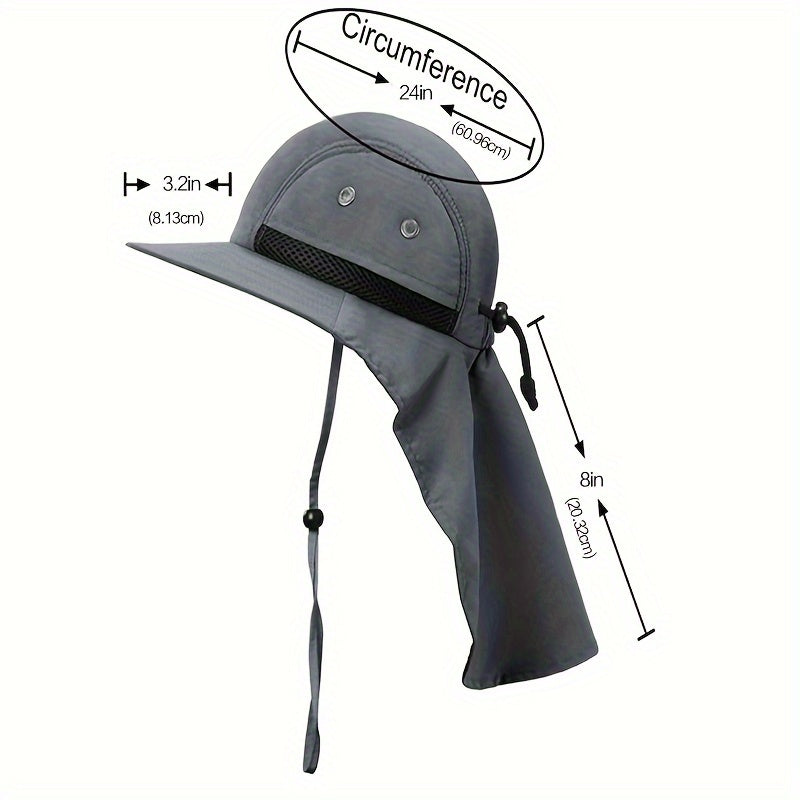 Outdoor Folding Fisherman Hat With Sunshade for Camping Fishing