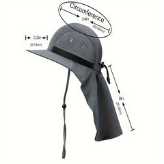 Outdoor Folding Fisherman Hat With Sunshade for Camping Fishing