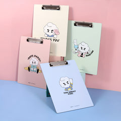 A4 Cartoon Clipboard File Clip Hardboard Paper Holder Memo Folders