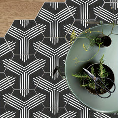 7pcs Hexagonal Floor Tile Sticker Waterproof PVC Easy Peel and Stick