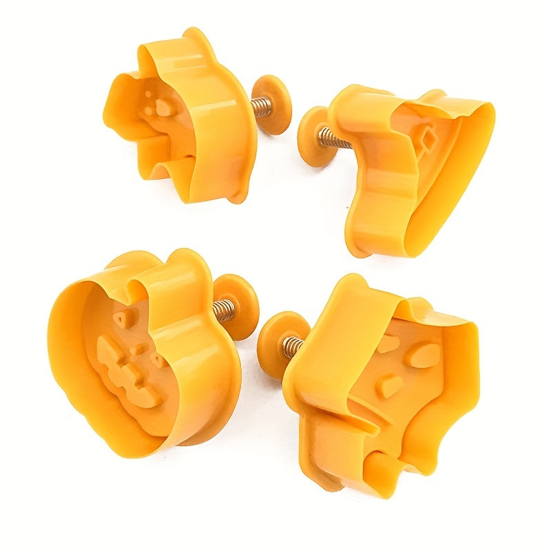 4pcs 3D Cartoon Biscuit Mold DIY Halloween Fondant Mold