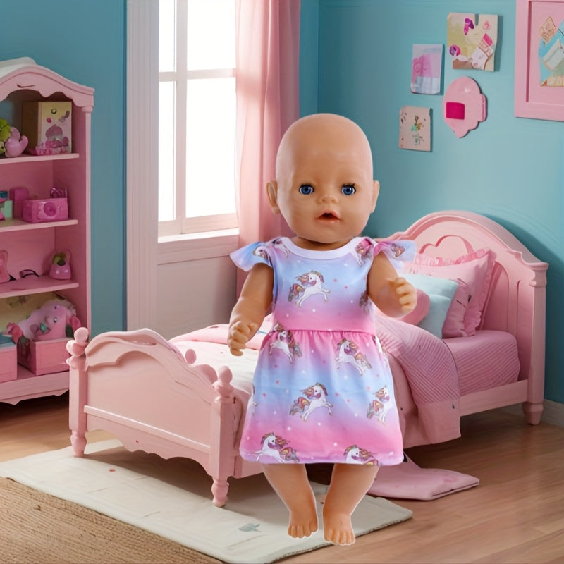 Flamingo Unicorn Themed Doll Clothes for 14-17 Inch Toy Dolls