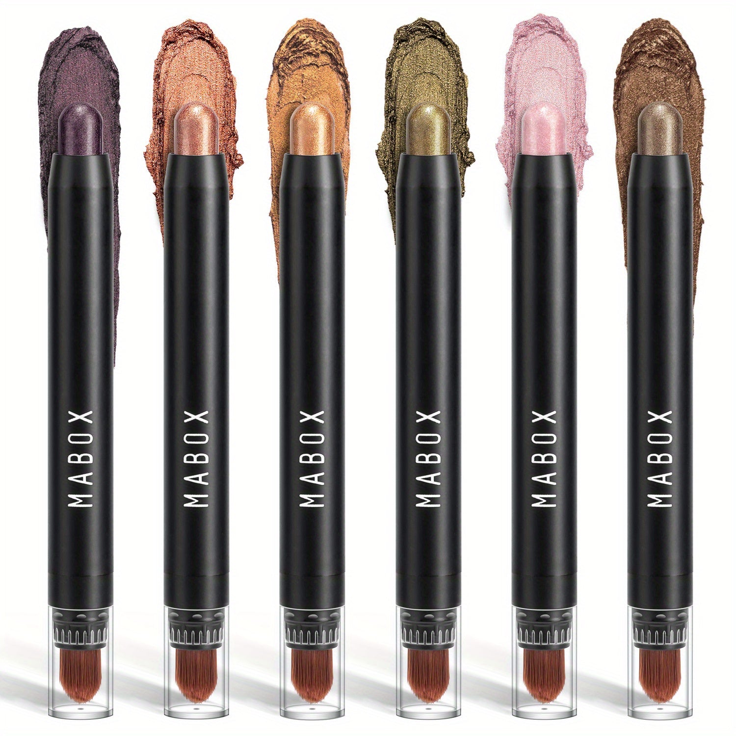 Metallic Eyeshadow Stick Set with Smudge Proof Sponge