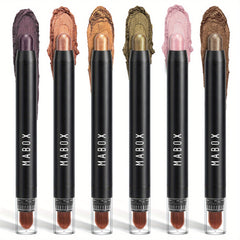 Metallic Eyeshadow Stick Set with Smudge Proof Sponge