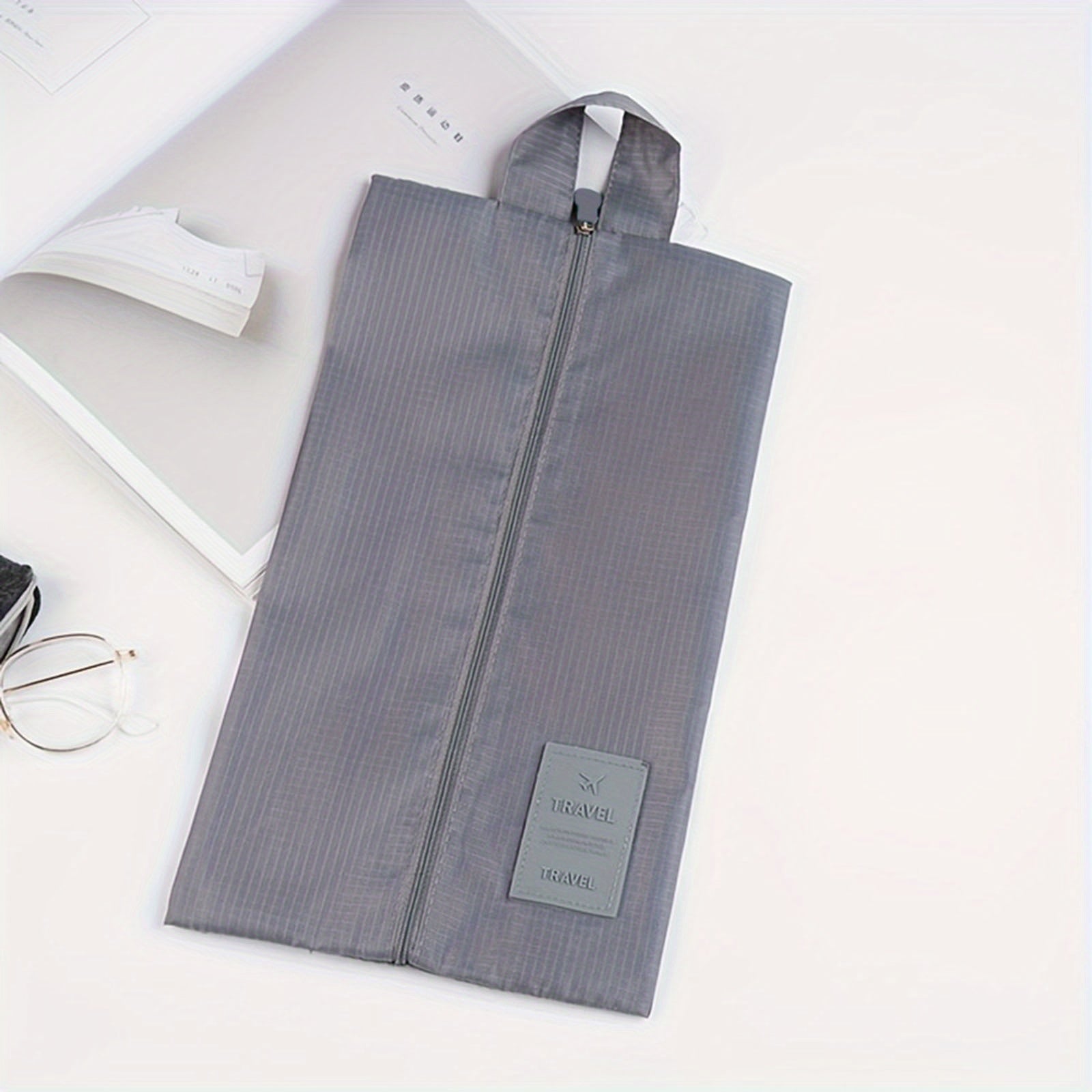 Portable Nylon Shoes Storage Bag Travel Clothes Dustproof Zipper Pouch