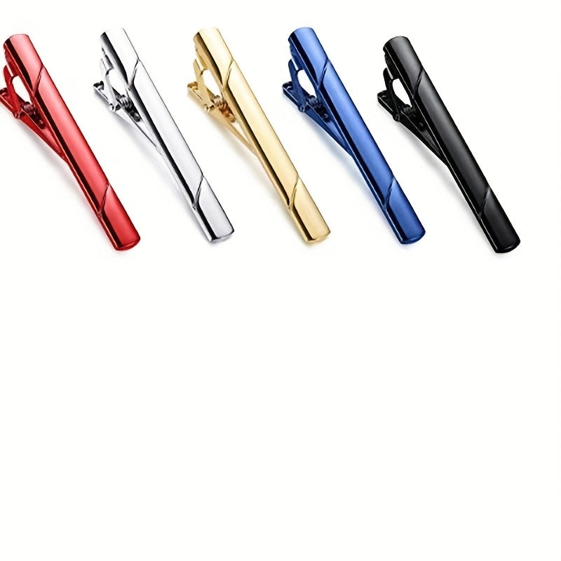 Men's Tie Clip Copper Striped Tie Clip
